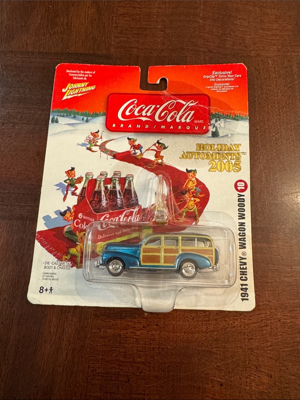 Johnny Lightning 1941 Chevy Wagon Woody Coca Cola Holiday Christmas Ornament Car